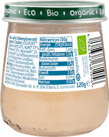 Frucht & Joghurt, Apfel & Erdbeere mit Joghurt ab 8 Monaten  Freche Freunde