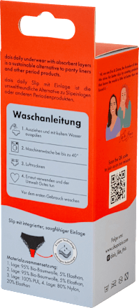 Tagesslip mit Einlage schwarz Gr. M dais