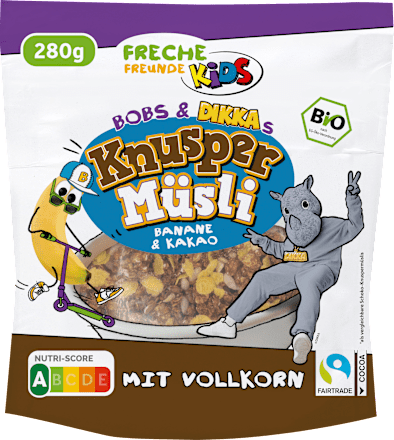 Kindermüsli Knuspermüsli Banane & Kakao Freche Freunde