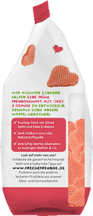 Kindersnack Waffel-Herzchen Apfel-Erdbeere ab 1 Jahr Freche Freunde