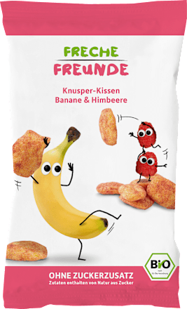 Kindersnack Knusper-Kissen Banane & Himbeere ab 1 Jahr Freche Freunde
