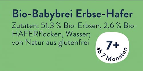 Gemüse Erbse-Hafer ab dem 7. Monat Sprösslinge