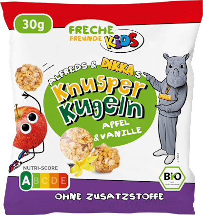 Kindersnack Knusperkugeln Apfel & Vanille Freche Freunde
