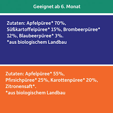 Quetschie Obst & Gemüse ab 6 Monaten, (4x100 g) Freche Freunde