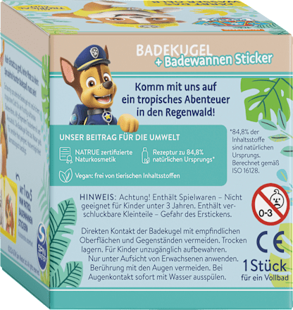 Badezusatz Kugel & Sticker Paw Patrol Mabyen