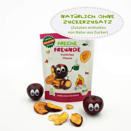 Kindersnack Fruchtchips Pflaume, ab 3 Jahren Freche Freunde