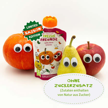 Quetschie Apfel, Birne, Kürbis ab 6 Monaten Freche Freunde