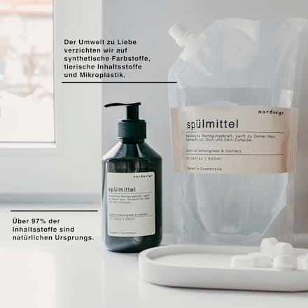 Spülmittel mit natürlicher Reinigungskraft Nachfüllpack  nordesign