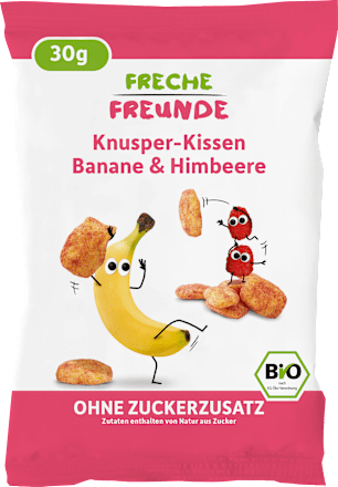 Kindersnack Knusper-Kissen Banane & Himbeere ab 1 Jahr Freche Freunde