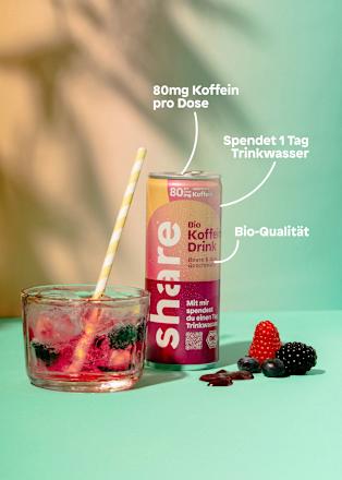 Erfrischungsgetränk, Koffein Drink Beere & Acai share
