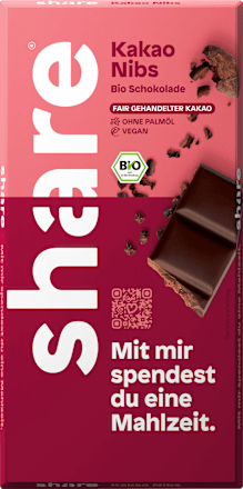 Schokolade, Kakao Nibs share