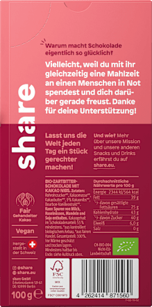 Schokolade, Kakao Nibs share