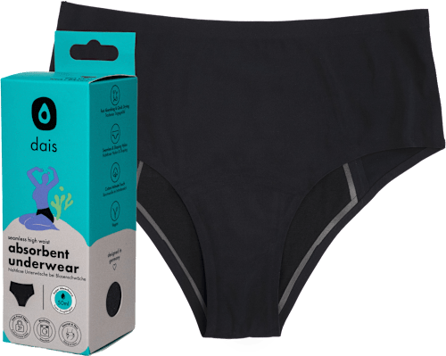 Blasenschwäche Unterwäsche schwarz, Größe M dais