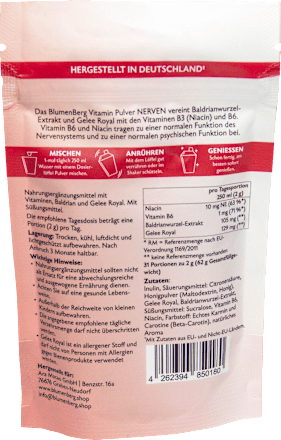 Vitaminpulver Nerven 31 Portionen BlumenBerg