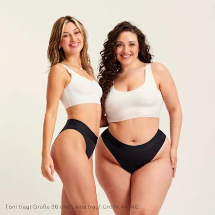 Periodenslip Seamless Cheeky Schwarz, Gr. 36 ooia