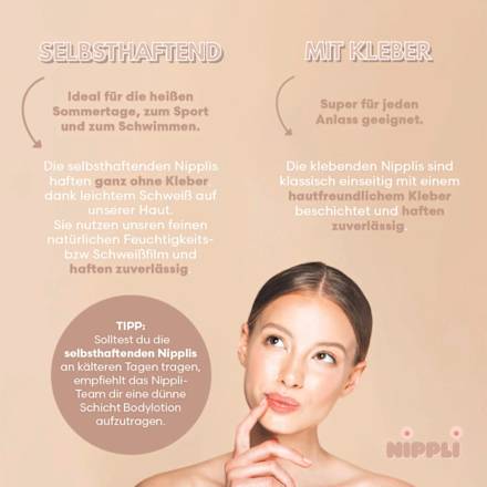 Nipplecover Nude mit Kleber NIPPLI EUROPE GmbH