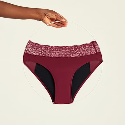 Periodenslip Strong Merlot, Gr. 32-34 ooia
