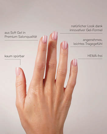 Künstliche Nägel, Soft Gel Press Ons Jetset Extra Short Square Doonails