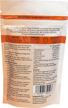 Vitaminpulver Energie 31 Portionen BlumenBerg