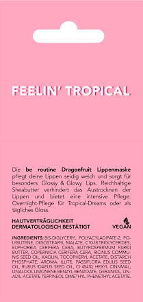 Lippenmaske Dragonfruit BE ROUTINE