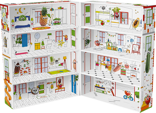 Adventskalender Kinder Spielhaus 2024 Freche Freunde