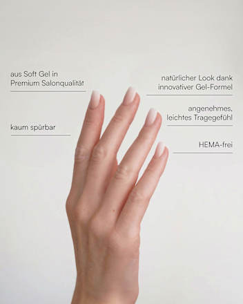 Künstliche Nägel, Soft Gel Press Ons Babyboomer Short Square Doonails