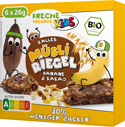 Fruchtriegel Banane & Kakao, ab 3 Jahren (6x26 g) Freche Freunde