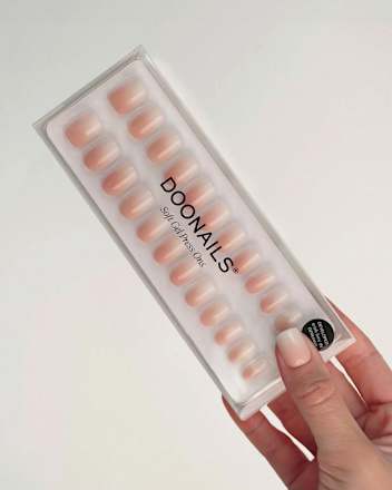 Künstliche Nägel Soft Gel Press Ons, Short Babyboomer Doonails