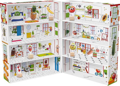 Adventskalender Kinder Spielhaus 2024 Freche Freunde