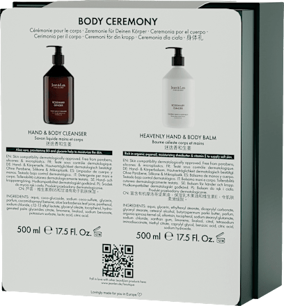 Geschenkset Body Ceremony Rosemary Ginger 2tlg Jean&Len