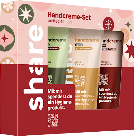 Geschenkset Weihnachten Handcremes 3tlg share