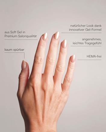 Künstliche Nägel, Soft Gel Press Ons Prosecco Short Round Doonails