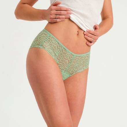 Periodenunterwäsche Hipser Allover Lace Bright Sage, Gr. 32-34 ooia