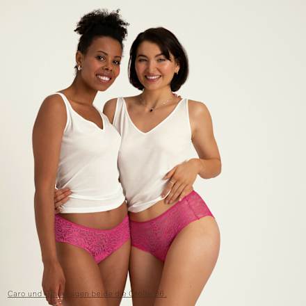 Periodenunterwäsche Hipser Allover Lace Hot Pink, Gr. 50-52 ooia