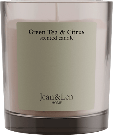 Duftkerze im Glas Fresh Green Tea & Citrus (195 g) Jean&Len