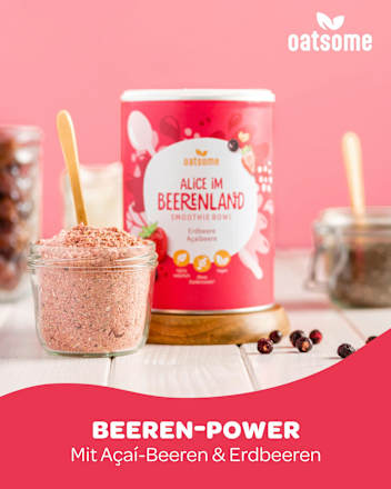 Smoothie Bowl Pulver Alice im Beerenland, Erdbeere Açaíbeere oatsome