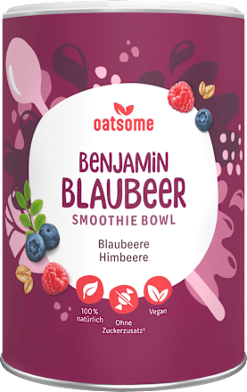 Smoothie Bowl Pulver, Blaubeere Himbeere "Benjamin Blaubeer" oatsome