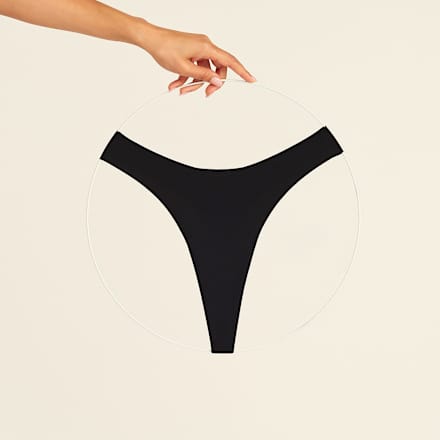 Periodenunterwäsche String Seamless schwarz, Gr. 36 ooia