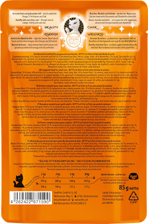 Nassfutter Katze mit Huhn & Lachs KittyCat