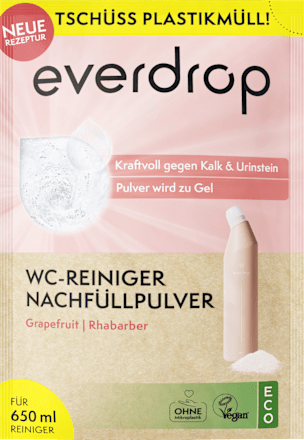 WC-Reiniger Nachfüllpulver Grapefruit & Rhabarber everdrop
