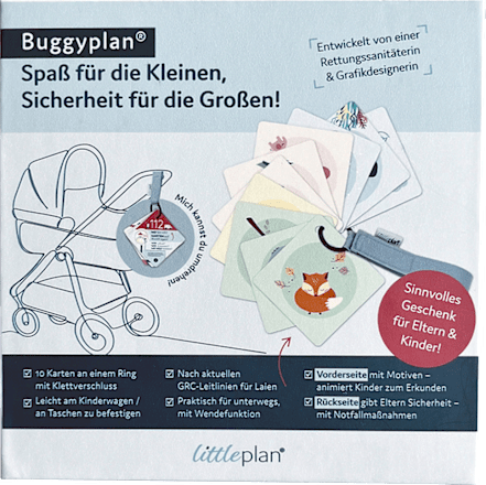 Erste-Hilfe-Buggyplan in Geschenkbox littleplan