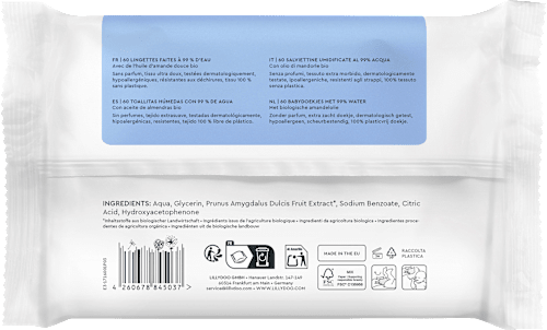 Feuchttücher mit 99% Wasser LILLYDOO