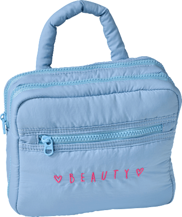 Kulturbeutel blau mit Henkel Vito & Joe