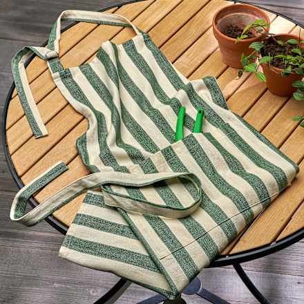 Schürze aus Baumwolle, grün gestreift (85x75 cm) Vito & Joe