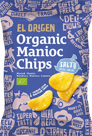 Knabbergebäck Chips Manioc gesalzen Bio EL ORIGEN