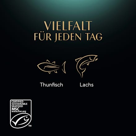 Nassfutter Katze mit Lachs & Thunfisch, fresh & fine Multipack (6x50 g) Sheba