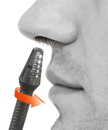 Gesichtshaarentferner, Nasierer 8 cm anthrazit SilkslidePro