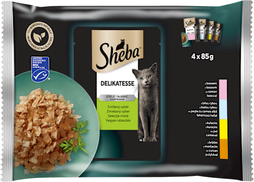 kapsičky pro kočky Smíšený výběr 4x85 g, Multipack Sheba