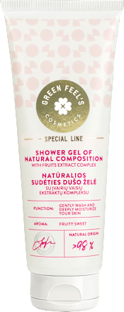 Gel de duș natural cu fructe Green Feel's