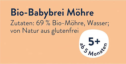 Gemüse Möhre ab dem 5. Monat Sprösslinge